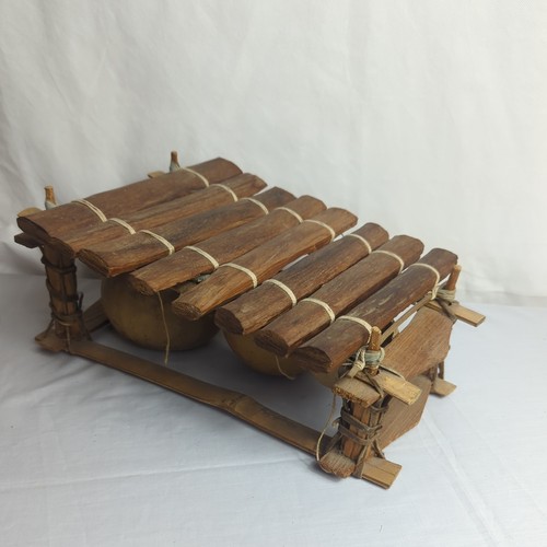 Old wooden handmade balafon - old,