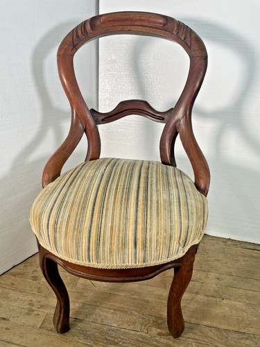 Antique walnut chair balloon - antique,