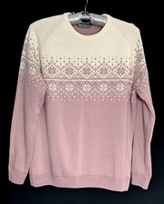Glenmuir  Ladies Round Neck Fairisle Snowflake Merino  Christmas Sweater,Jumper