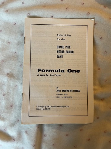 Rules booklet 1962 1st - booklet,