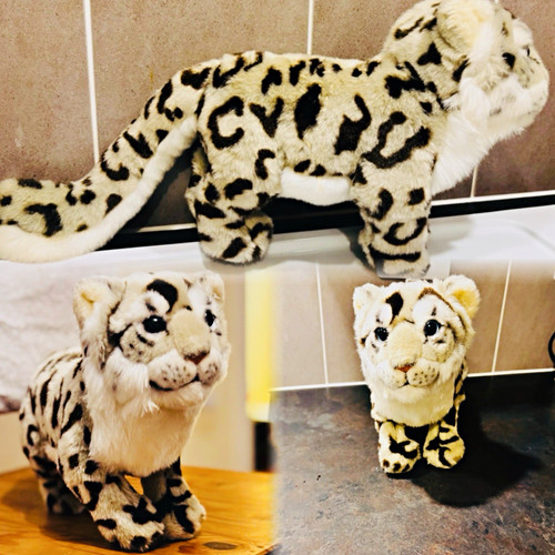 Snow leopard plush - snow,
