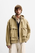 ZARA MAN BOXY FIT HOODED PARKA