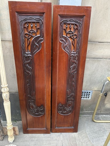 Panels carved mahogany art - carved,