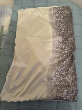Pair Of Kylie Minogue Silver Satin Sequin Pillowcases