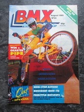 BMX ACTION BIKE MAGAZINE AUG 1985 OLD SCHOOL BMX HUTCH, JMC, GT VINTAGE BMX 80s