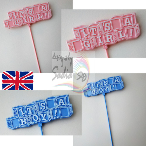Boy girl cake cupcake - a,