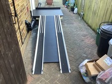 Custom Built Wooden Platform & Telescopic Aluminium Ramps Disability Wheelchair
