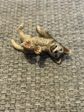 Schleich Husky Puppy laying on back figurine