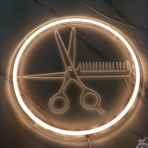 White barber shop comb - white,