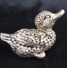 Charming solid silver novelty duck