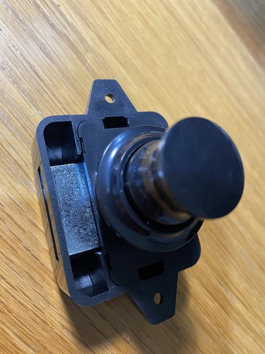 Black button handle lock - button,
