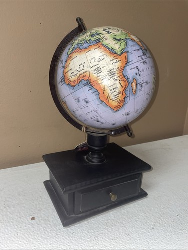 World globe wood base - globe,