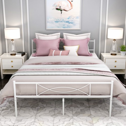 Yoneston queen size metal bed - metal,