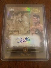 Diego Lopes Rookie Autograph Auto Numbered /349 2024 Topps UFC Gold Label