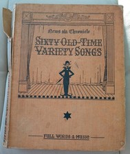 Vintage News Chronicle Song Book No2 Sixty Old Time Variety Songs Hardback Book