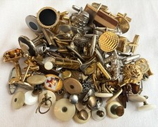 Antique Vintage Men’s Jewellery Single Odd Cufflinks Collar Studs Unmatched Junk