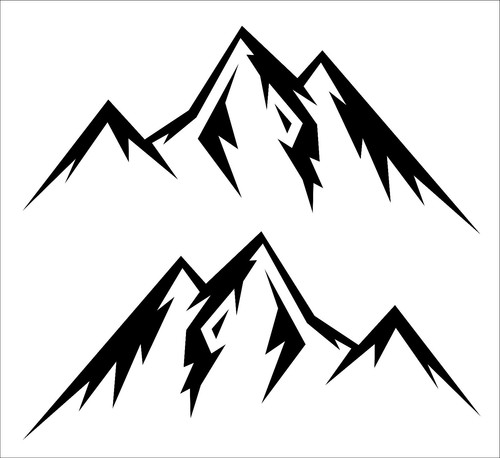 57cm large mountain decals - large,