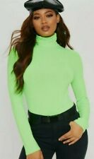 Neon Roll Neck rib Long Sleeve