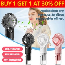 Portable Handheld Mist Fan Water Spray Fan 4 Adjustable Speed Personal  Mini Fan