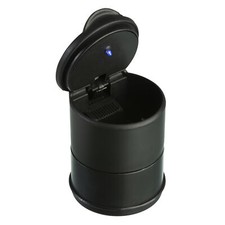 TRIXES Car Ashtray Plastic Black NEW Cup Holder Ash Tray & Lid LED Light