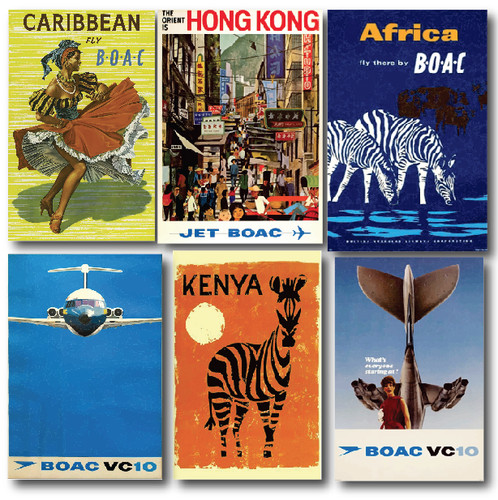 Boac vintage travel posters - 10,