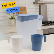 2L Plastic Fridge Door Jug Pitcher Water Juice Milk MultiPurpose Drink Container