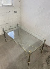 Large Gilt Metal Glass Art