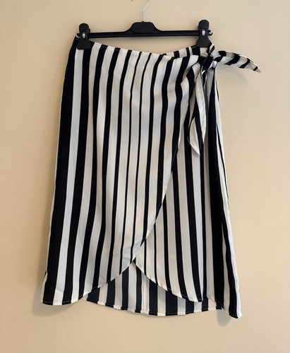 Lindex black white striped - &,
