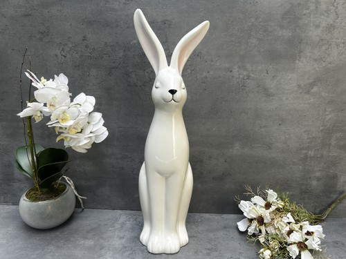 White rabbit ornament glossy - rabbit,
