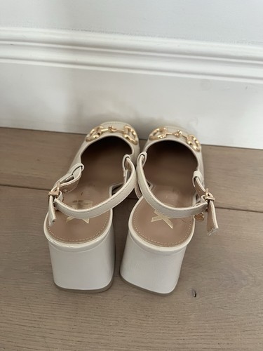 Cream leather shoes - shoes, 7