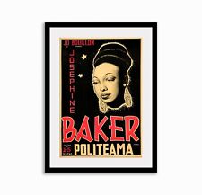 Josephine Baker  Politeama  Singer Dancer Icon Poster Print Retro Wall Art