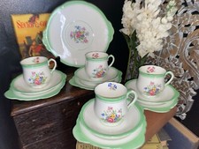 COUNTRY HOUSE SALE Vintage Bone China Tea Set Service Cup Saucer Trio Cake Plate