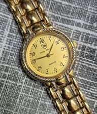 Mens Philip Mercier Vintage Style Gold Plated Dress Watch