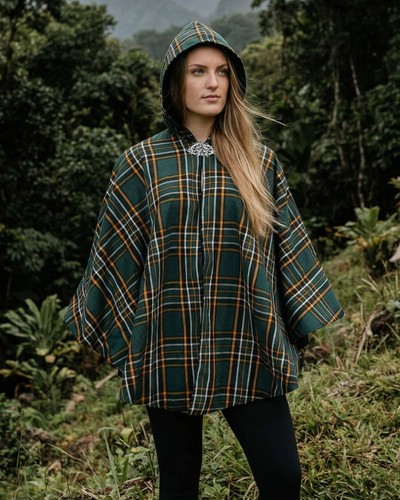 Women tartan cape irish - cape,