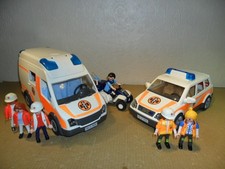 PLAYMOBIL AMBULANCE SET (Car,Van,People,Truck,Police bike) 
