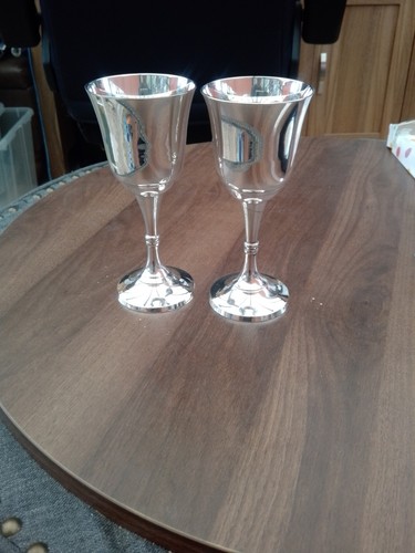 Pair vintage silver plated - pair,