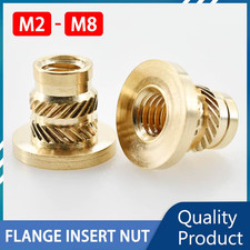 Brass threaded insert - threaded, m2