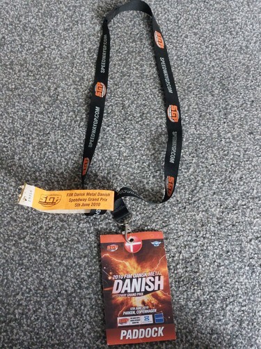 Speedway paddock pass danish - paddock, pass..danish