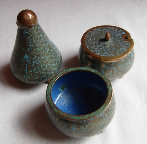 Cloisonné cruet set salt