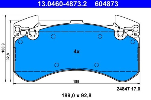 Brake pads ate 0460 - brake,