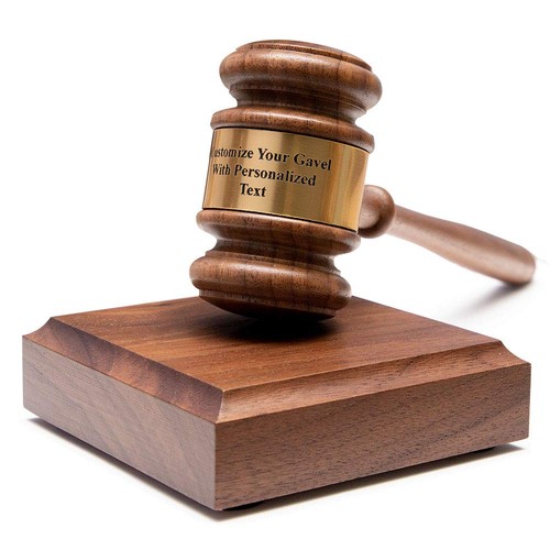 Walnut gavel with square sound - gavel,