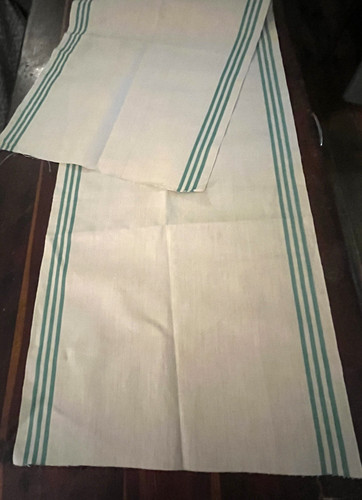 Vintage linen toweling fabric - vintage,