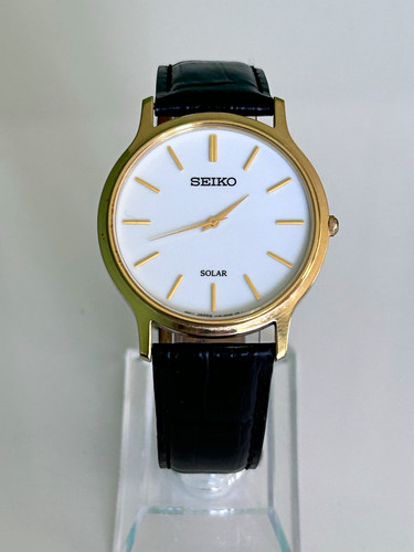Seiko solar quartz white dial - solar,