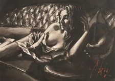 Fabian Perez, Original, ink on