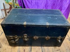 RARE Vintage Steamer Trunk Travel Wardrobe; Hangers, 2 Drawers + extra suitcase