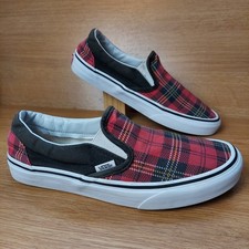 Vans Classic UK Size 6.5 Unisex Plaid / Tartan Low Top Casual Shoes, SEE WEAR
