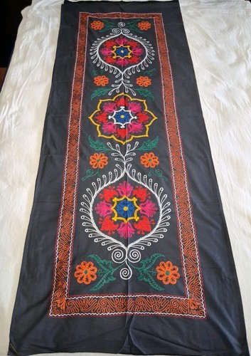 Suzani black fabric - suzani, vintage