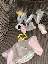 Disney Dumbo Pram Crib Baby Spiral Toy + Book Plush Primark Stroller Toy VGC