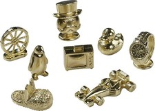 Monopoly Token s Gold Pieces Choose Duck Car Wheel Penguin TV Emoji Watch Bunny