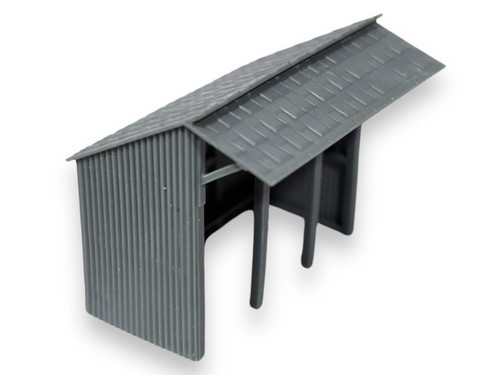Corrugated tin shelter large - corrugated,